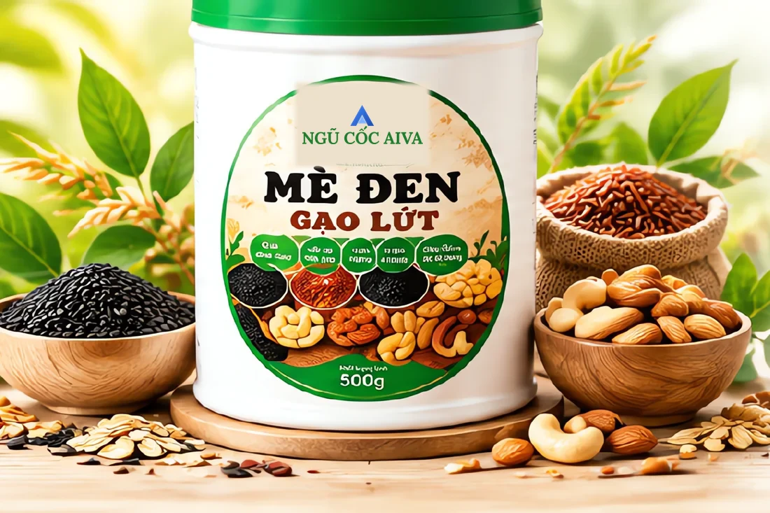 Combo mè đen gạo lứt 2 hũ
